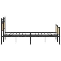 Bedframe zonder matras metaal sonoma eikenkleurig 160x200 cm - thumbnail