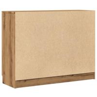Dressoir 90,5x30x70 cm bewerkt hout artisanaal eikenkleur - thumbnail
