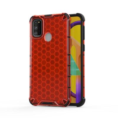 Voor Galaxy M30s shock proof honingraat PC + TPU case (rood) Voor Galaxy M30s shock proof honingraat PC + TPU case (rood)