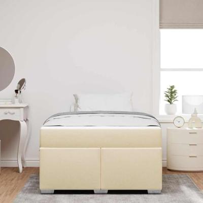 Bedframe Crème 120 x 190 cm Stof