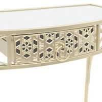 VidaXL Bijzettafel franse stijl 82x39x76 cm metaal goudkleurig - thumbnail
