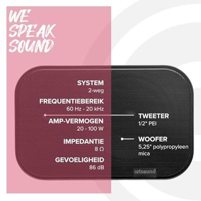 ArtSound: UNI40 Satelliet Speakers (2pc), 20 - 100 W - Zwart