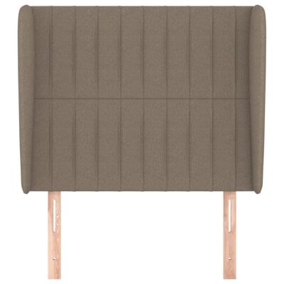 Hoofdbord met randen 83x23x118/128 cm stof taupe