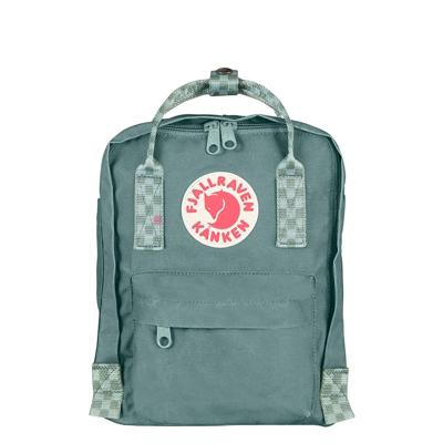 Fjallraven Kanken Mini Rugzak frost green/chess pattern Fjallraven Kanken Mini Rugzak frost green/chess pattern