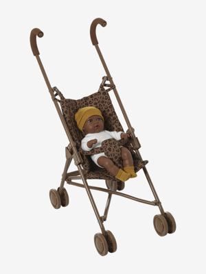 Grote rieten wandelwagen luipaard VERTBAUDET x Envie de fraise bruin