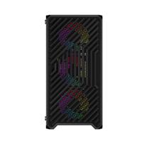ATX Semi-toren doos KEEP OUT XC-220 ARGB 4FANS Zwart - thumbnail