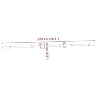 VidaXL Schuifdeur onderdelenset 200 cm roestvrij staal zilverkleurig - thumbnail