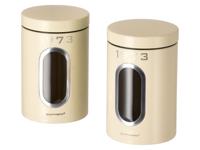 SILVERCREST Set van 2 voorraadpotten (Crème) - thumbnail