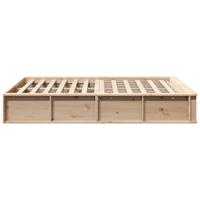 Bedframe met opslag Bruin 120 x 190 cm Hout - thumbnail