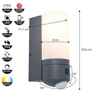 Lutec Cilindervormige wandlampPollux met camera - 5196004118 - thumbnail