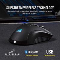 Corsair IRONCLAW RGB muis Rechtshandig RF Wireless + Bluetooth + USB Type-A Optisch 18000 DPI - thumbnail