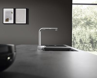 Hansgrohe Aquno Select M81 ééngreeps keukenkraan 250, uittrekbare uitloop, 2jet, chroom