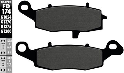 GALFER remblokken "fd174" brake pad fd174 g1054 organic
