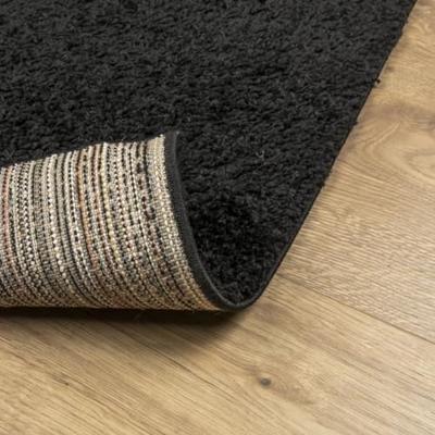 VidaXL Vloerkleed pamplona shaggy hoogpolig modern 120x170 cm zwart - thumbnail