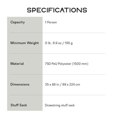 Nemo Dragonfly 1P Footprint Tentgrondzeil Goodnight Gray Nemo Dragonfly 1P Footprint Tentgrondzeil Goodnight Gray