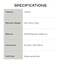 Nemo Dragonfly 1P Footprint Tentgrondzeil Goodnight Gray - thumbnail