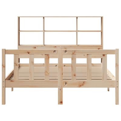 Bed met boekenkast zonder matras massief grenenhout 160x200 cm - thumbnail