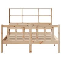 Bed met boekenkast zonder matras massief grenenhout 120x200 cm - thumbnail