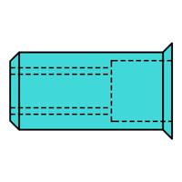 Gesipa Blindklinkmoer | klinknagelschacht d x l 7 x 12,5 mm M5 | RVS A2 kleine kop | 500 stuks - 1433728 1433728 - thumbnail
