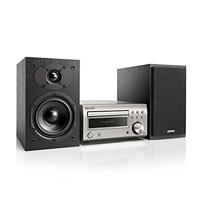 Denon D-M41 Mini HiFi-Systeem met CD-Speler, Bluetooth, Radio FM/AM-Tuner, Compact Formaat, Hoogwaardig Geluid, 2x30W, Tweewegluidsprekers met Woofer, Koptelefoonaansluiting - Zilver Zwart - thumbnail