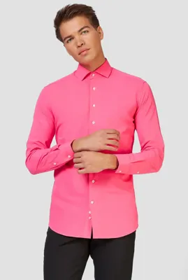 Opposuits Basic Overhemd Roze Heren