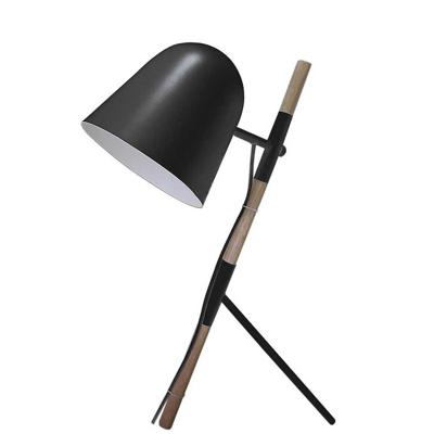 Artdelight Landelijke tafellampSensa Tripod zwart met hout - TL 1946 ZW