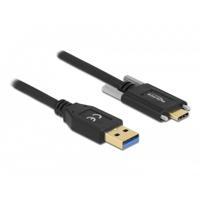 Delock USB-kabel USB 3.2 Gen2 USB-A stekker, USB-C stekker 0.50 m Zwart 84007 - thumbnail