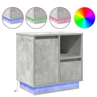 Nachtkastje met lade Betongrijs 50 x 34.5 x 50 cm. Bewerkt hout - thumbnail