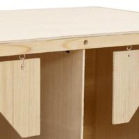 VidaXL Kippenlegkast 3 compartimenten 72x33x38 cm massief grenenhout - thumbnail