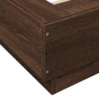 Bedframe bewerkt hout bruin eikenkleur 90x190 cm - thumbnail
