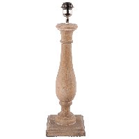 Landelijke Tafellamp Lauro 59 cm 1 Lichts Hout Naturel - thumbnail