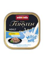 animonda Vom Feinsten Milkies kattenvoer voor volwassenen, natvoer voor volwassen katten, met kip in melksaus, 32 x 100 g - thumbnail