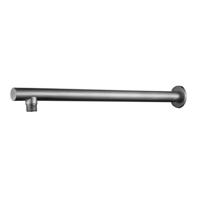 304 douchearm met muurbevestiging recht rond 40 cm RVS - thumbnail