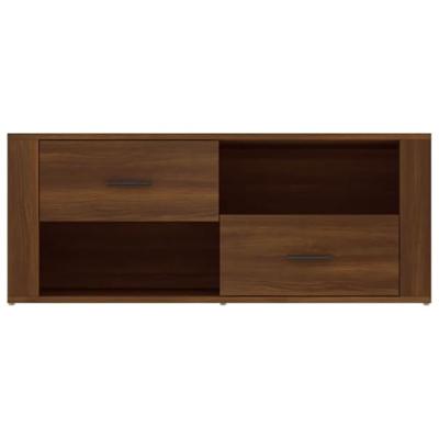 Tv-meubel 100x35x40 cm bewerkt hout bruin eikenkleur