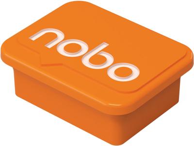 Nobo magneten, whiteboard, oranje, pak van 4 stuks