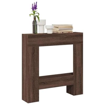 VidaXL Haardombouw 81x18x82 cm bewerkt hout bruin eikenkleurig