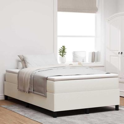 Platform bedframe Crème 120 x 200 cm Stof