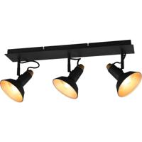 LED Plafondspot in Mat Zwart met E14 Fitting - 3 Verstelbare Lichtpunten - thumbnail