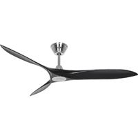 CasaFan ECO AIRSCREW 152 BN-MS Plafondventilator 28 W (Ø x h) 1520 mm x 275 mm Chroom Met afstandsbediening, Met wintermodus - thumbnail