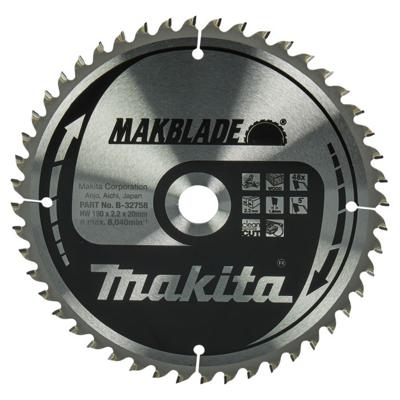 Makita Accessoires Afkortzaagblad | Hout | 190X20X2,2 48T 5G - B-32758 Makita Accessoires Afkortzaagblad | Hout | 190X20X2,2 48T 5G - B-32758