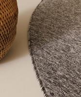 Tapeso Rond vloerkleed Lush - grijs - 300 cm rond - thumbnail