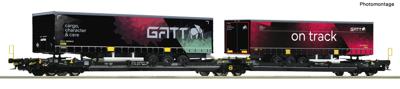Roco 6600170 H0 dubbeltasje-gelede wagon T3000e van de TX-logistiek TX logistiek Roco 6600170 H0 dubbeltasje-gelede wagon T3000e van de TX-logistiek TX logistiek