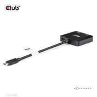 club3D CSV-1558 USB-C-displaykabel USB-C / HDMI Adapter USB-C stekker, HDMI-A-bus 15 cm Zwart - thumbnail