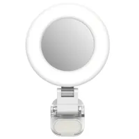 Telesin Mini Selfie Ringlamp met klem voor smartphone - wit - thumbnail