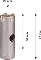 Bosch Accessoires Holle boorkroon SDS-plus-9 25 mm 25 x 50 x 72 mm, 4 1st - 2608550612 - thumbnail