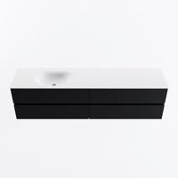 MONDIAZ VICA 190cm badmeubel onderkast Urban 4 lades. Wastafel MOON links zonder kraangat, kleur Talc. - thumbnail