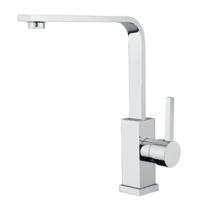 Plieger Keukenkraan Square 1-Gats met Draaibare Uitloop Chroom - thumbnail
