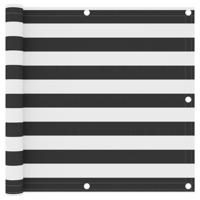 Balkonscherm 90x500 cm oxford stof antraciet en wit - thumbnail