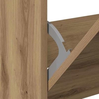 VidaXL Schoenenkast artisan eiken 60 x 21 x 57 cm bewerkt hout VidaXL Schoenenkast artisan eiken 60 x 21 x 57 cm bewerkt hout