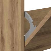 Schoenenkast artisanaal eikenkleurig 80 x 21 x 125.5 cm - thumbnail